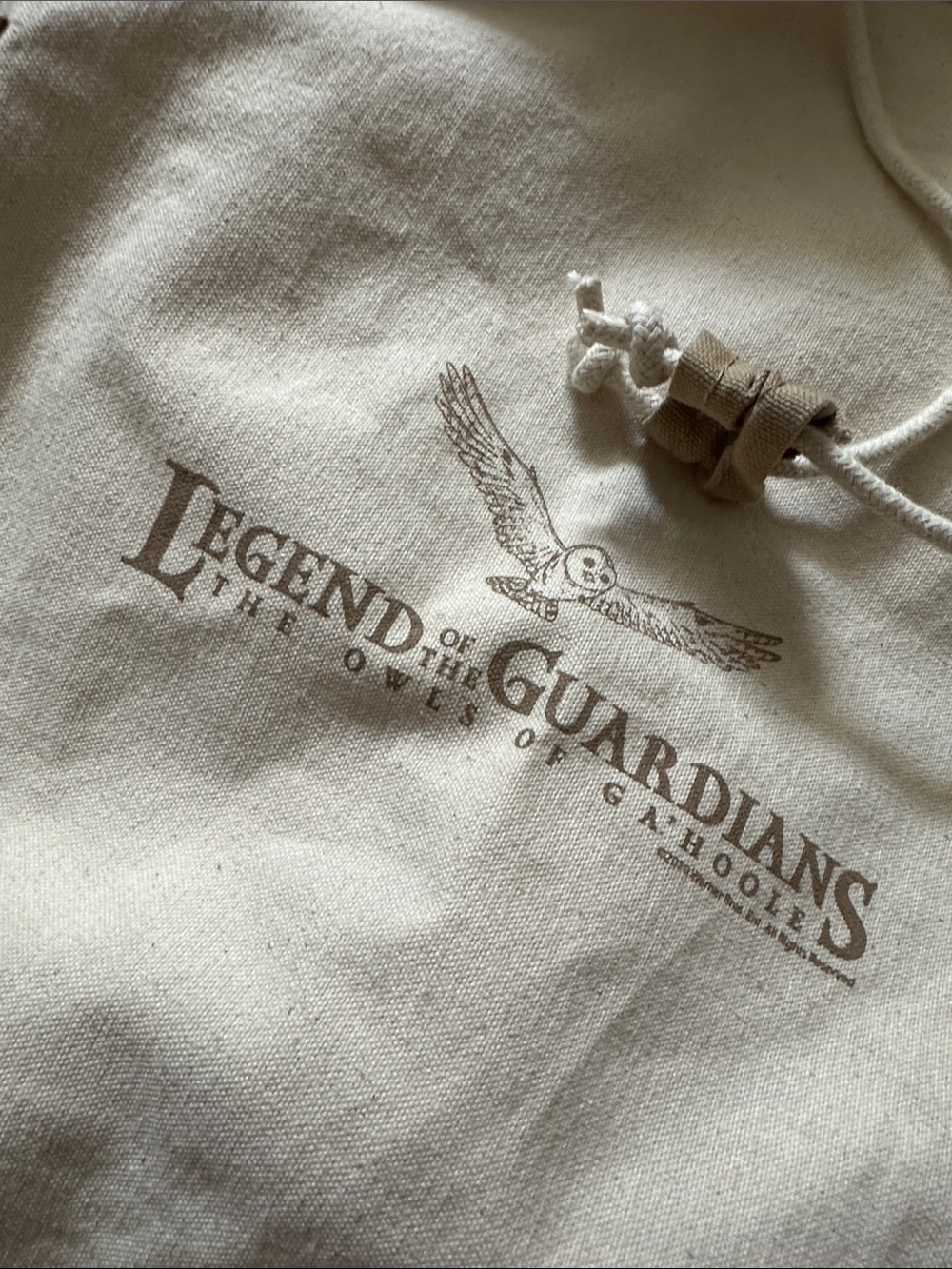 Legend of the Guardians Graphic Hoodie - Cream with Brown Print